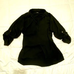 Mossimo Black 3/4 sleeve tunic top